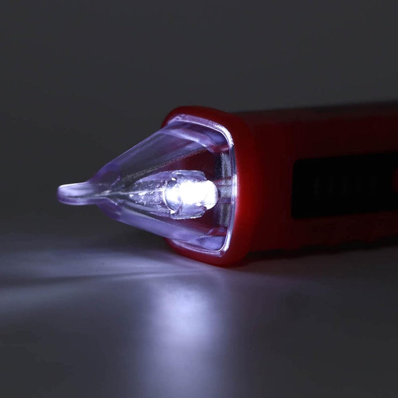 Non Contact Voltage Tester Pen NCV Sensor 12V 48V 1000V Selectable With Sound Light Alarm Red - Image 4